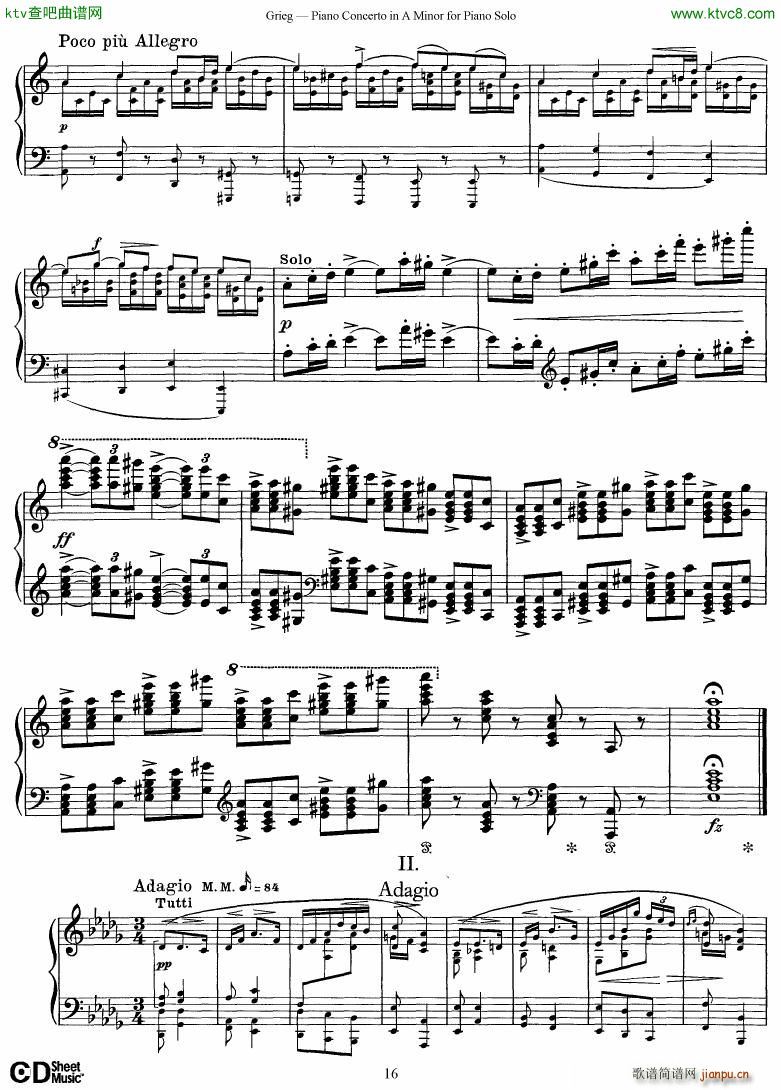 Grieg Piano Concerto solo arr 2 byGrieg(V)16