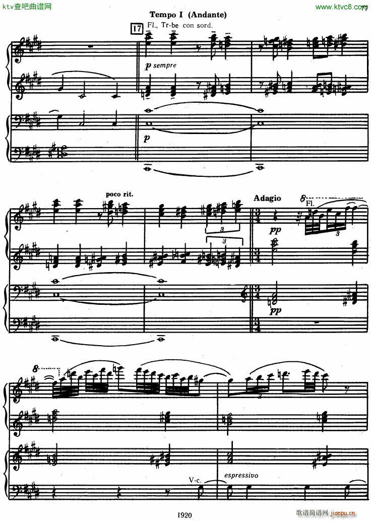Honegger Symphony No 3 Liturgicheskaya 2 pianos (V)15