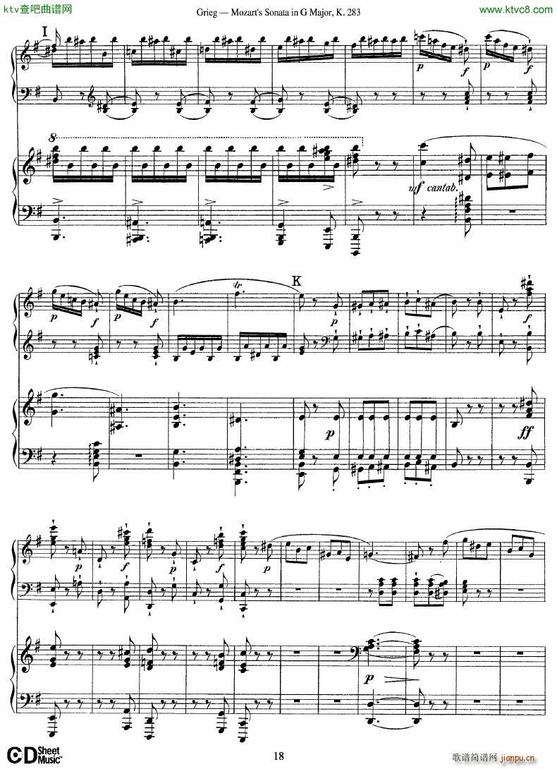 Grieg Sonata K 582 Mozart 2nd Piano Grieg(V)18