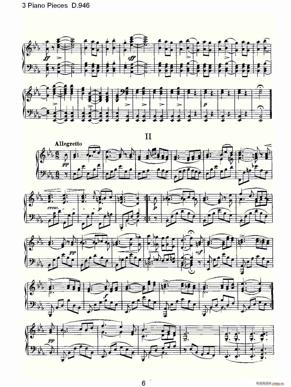 3 Piano Pieces D.946(V)6