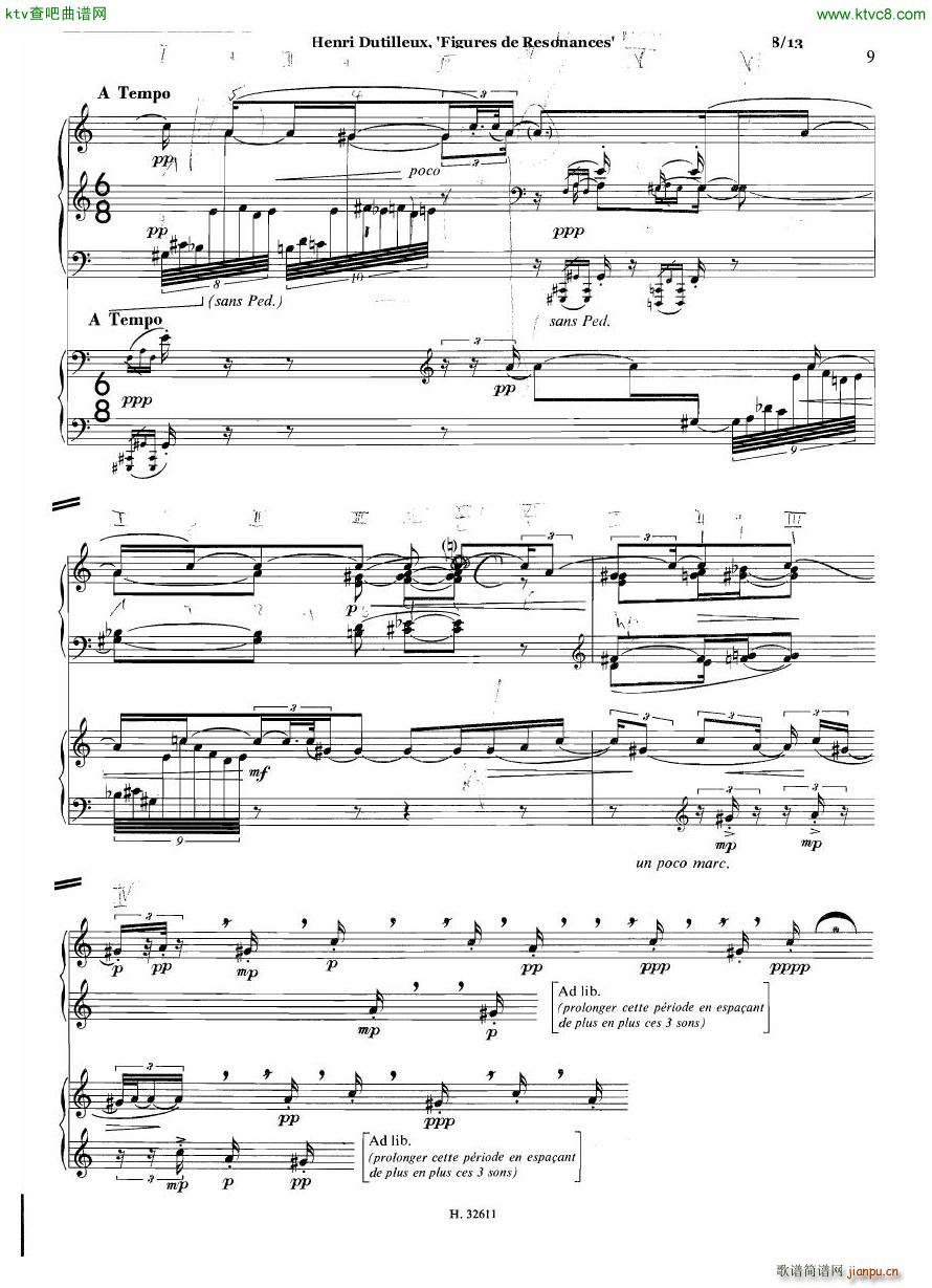 Dutilleux Figures de Rsonances for Two Pianos(V)8