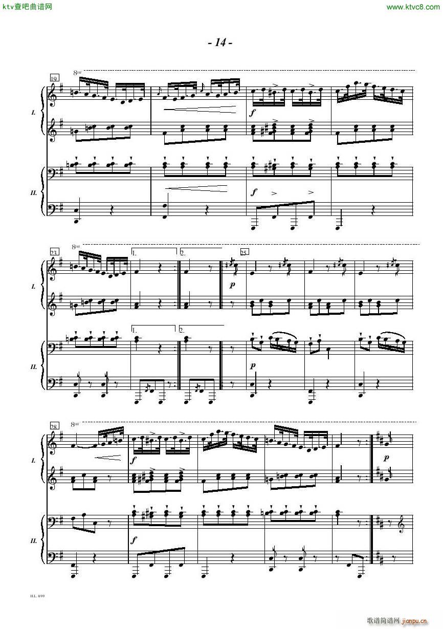 Diabelli Sonata Op33 For Two Pianos(V)14