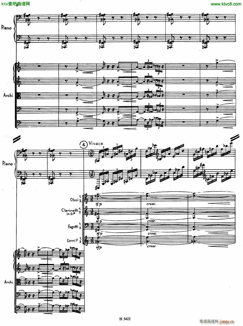Fiser concerto da camera for piano full score(V)6
