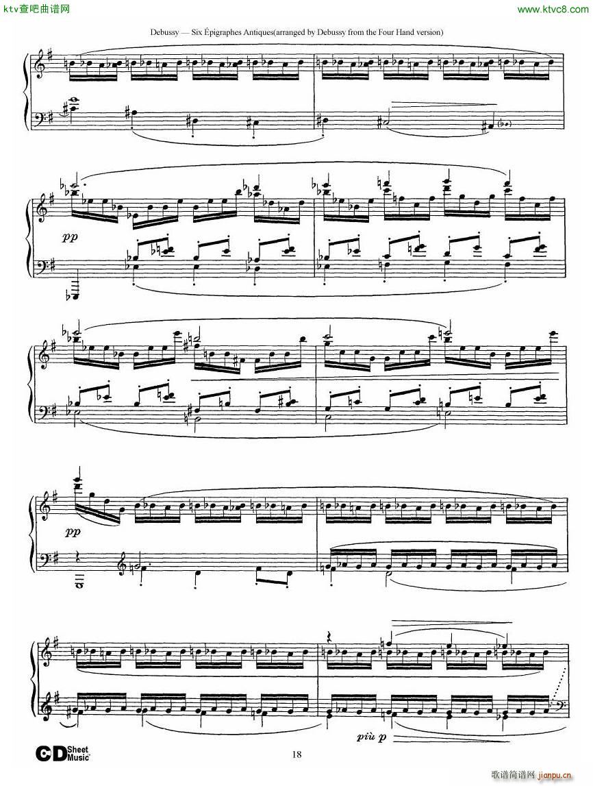 Debussy Sex pigraphes Antique 1 Piano(V)18