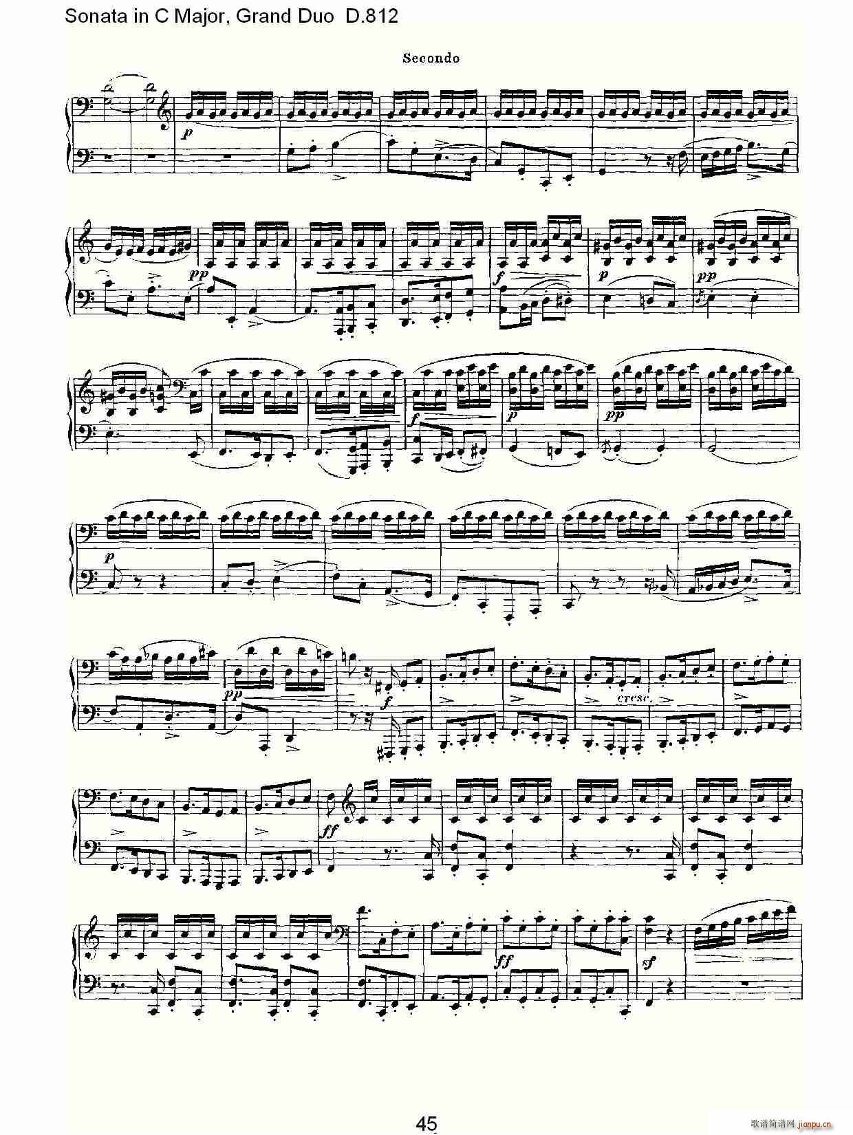 Sonata in C Major, Grand Duo D.812(V)15