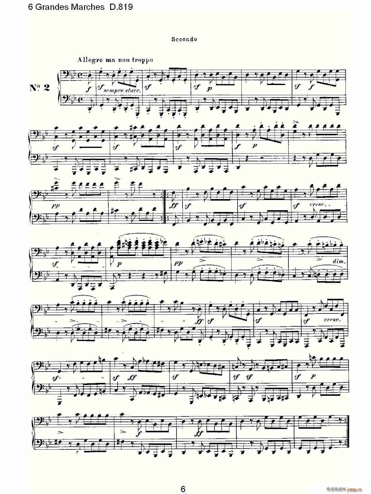6 Grandes Marches D.819(ʮּ)6