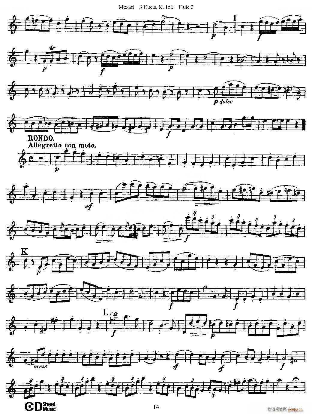 3 Duets K 156 ֮ڶL  K156̖ ~(ѺV)14