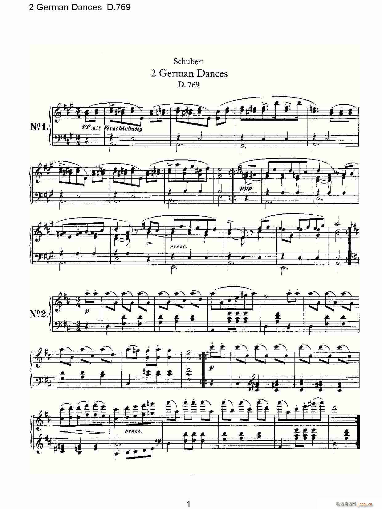 2 German Dances D.769(ʮּ)1