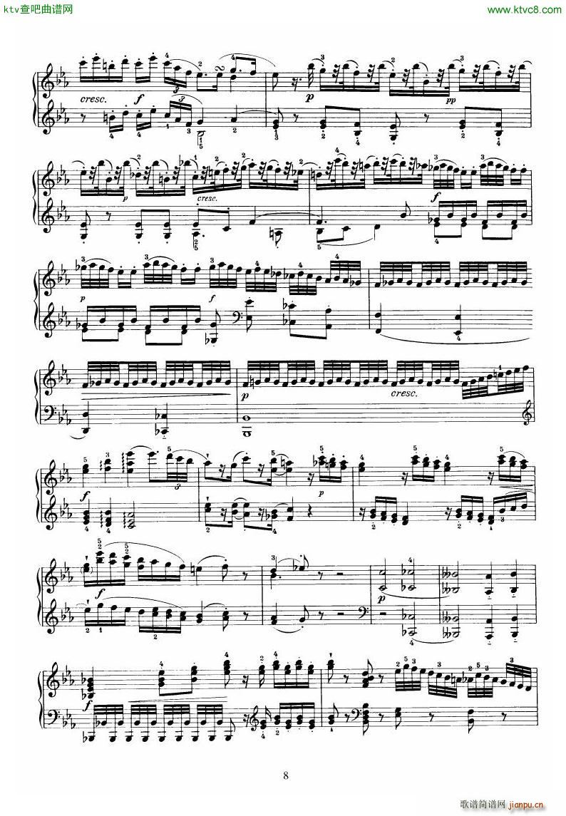 Piano Sonata No 52 in Eb(V)8
