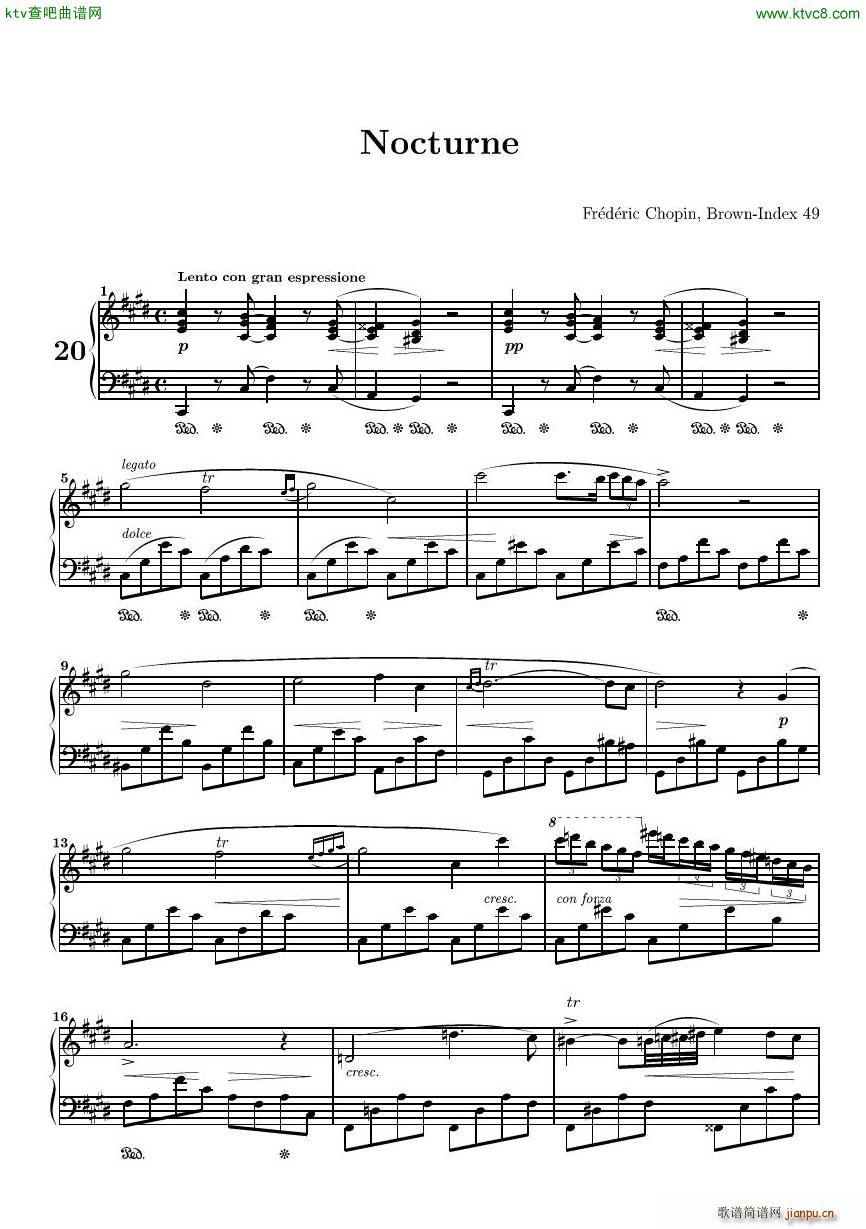 CHOPIN Nocturne in C sharp minor(V)1