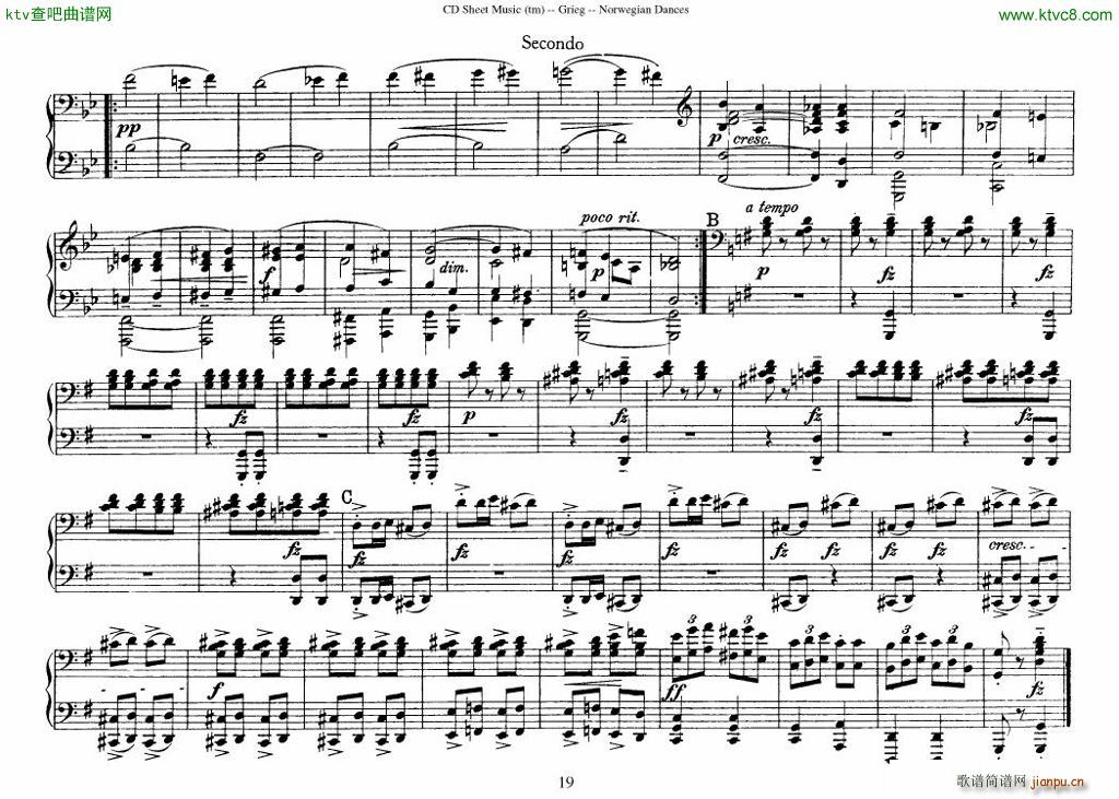 Grieg Norwegian Dance Op 35 1 4 Duet(V)19