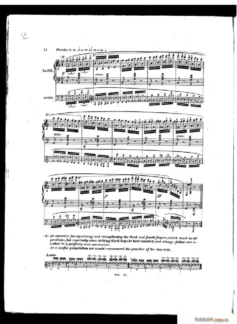 Czerny Etudes de la velocite book II(V)12