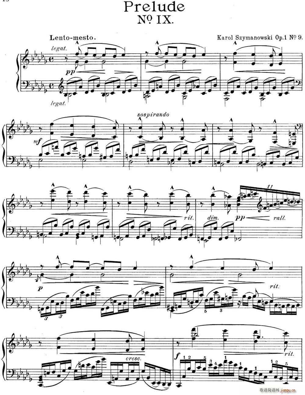 ϣZ˹ 9ǰ Op 1 No 9(V)1