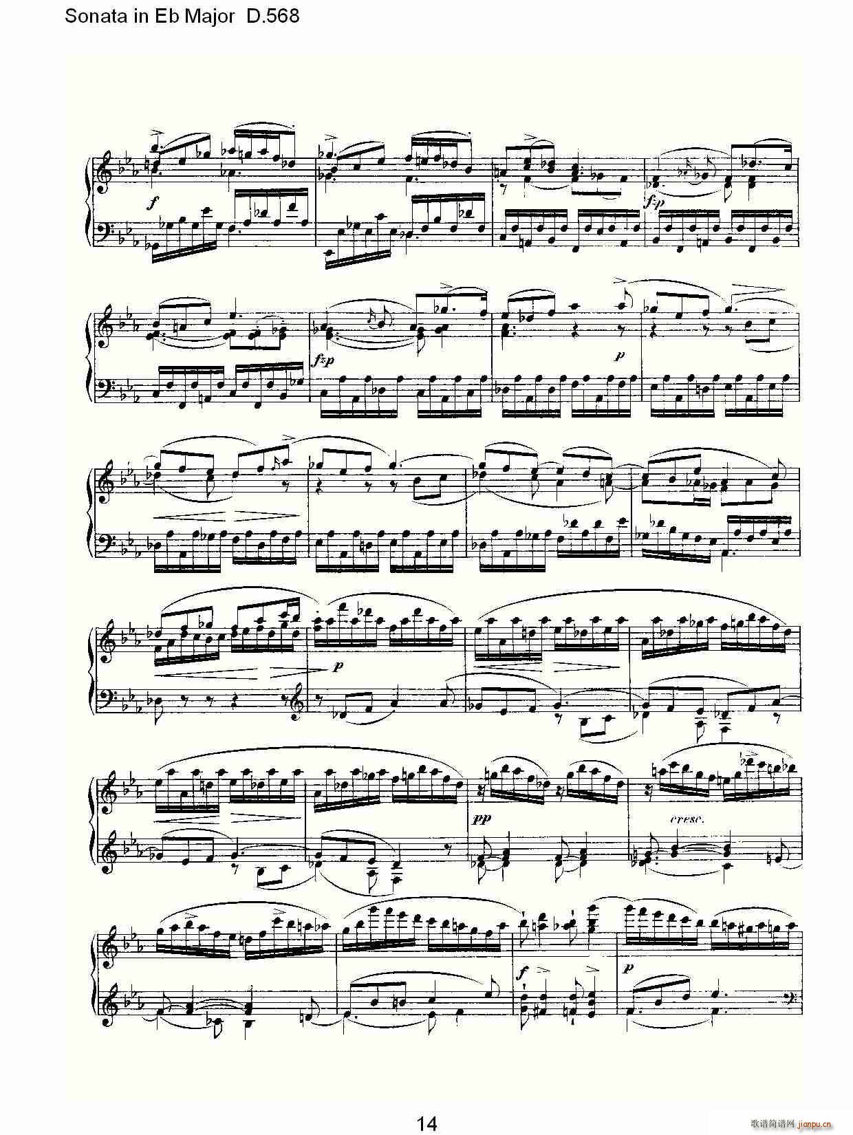 Sonata in Eb Major D.568(ʮּ)14