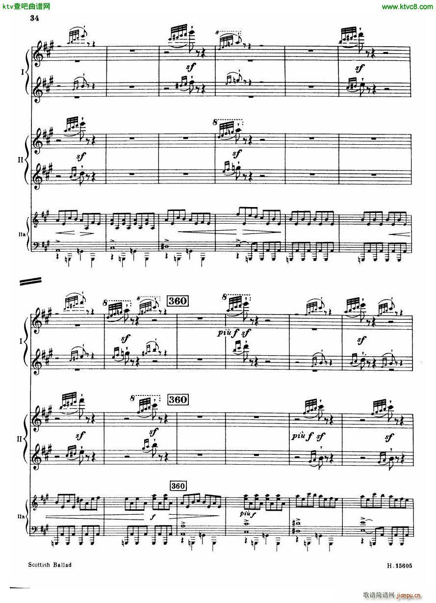 Britten Scottish Ballad op 26 arr for 2 pianos(V)35