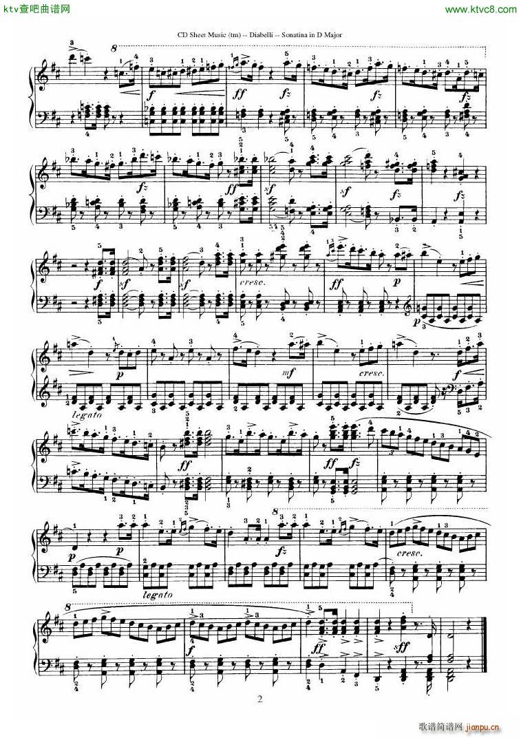 Diabelli Sonatinas Op 168 No 1 7 34P(V)20