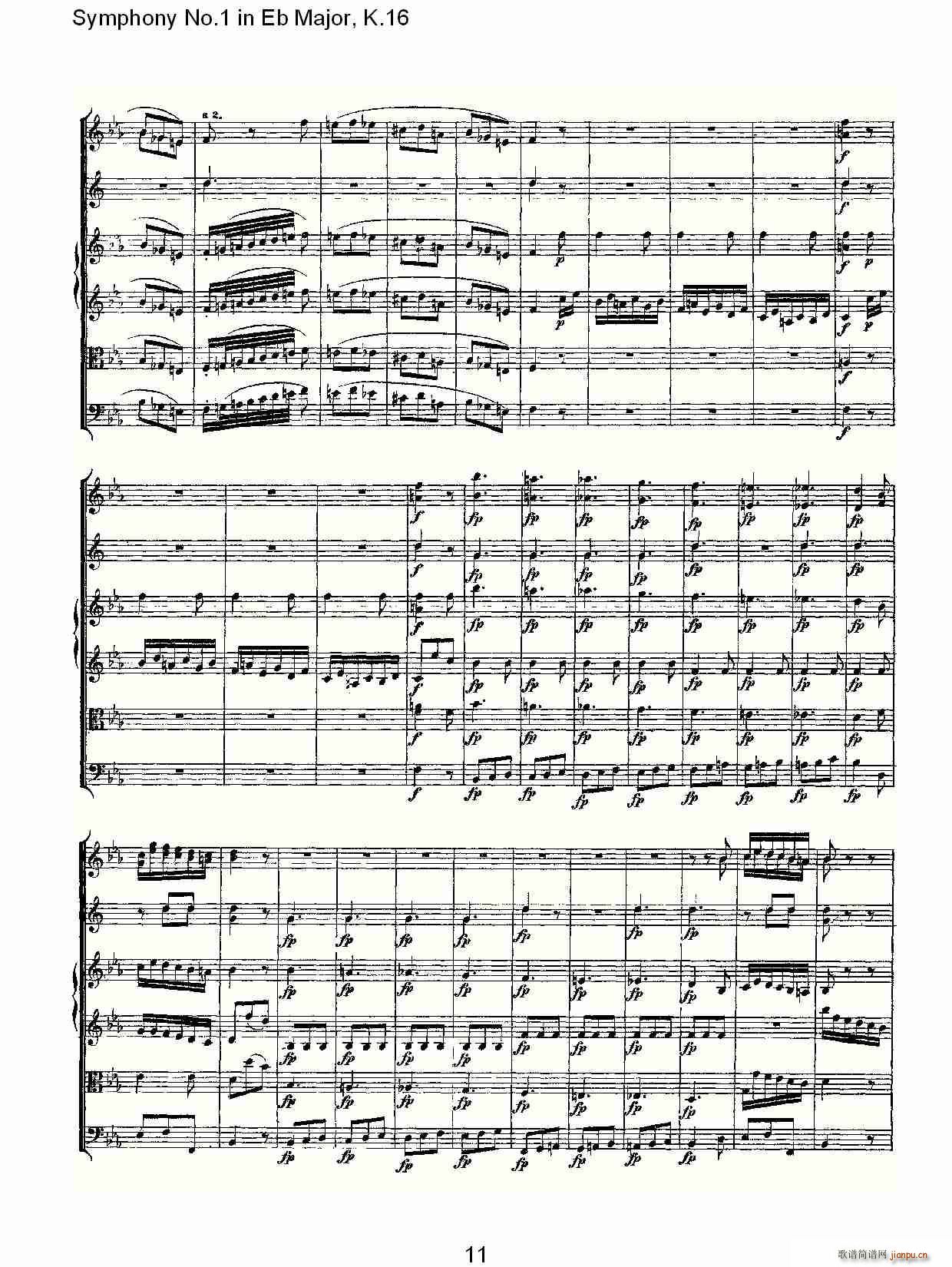 Symphony No.1 in Eb MajorK.16(ʮּ)11
