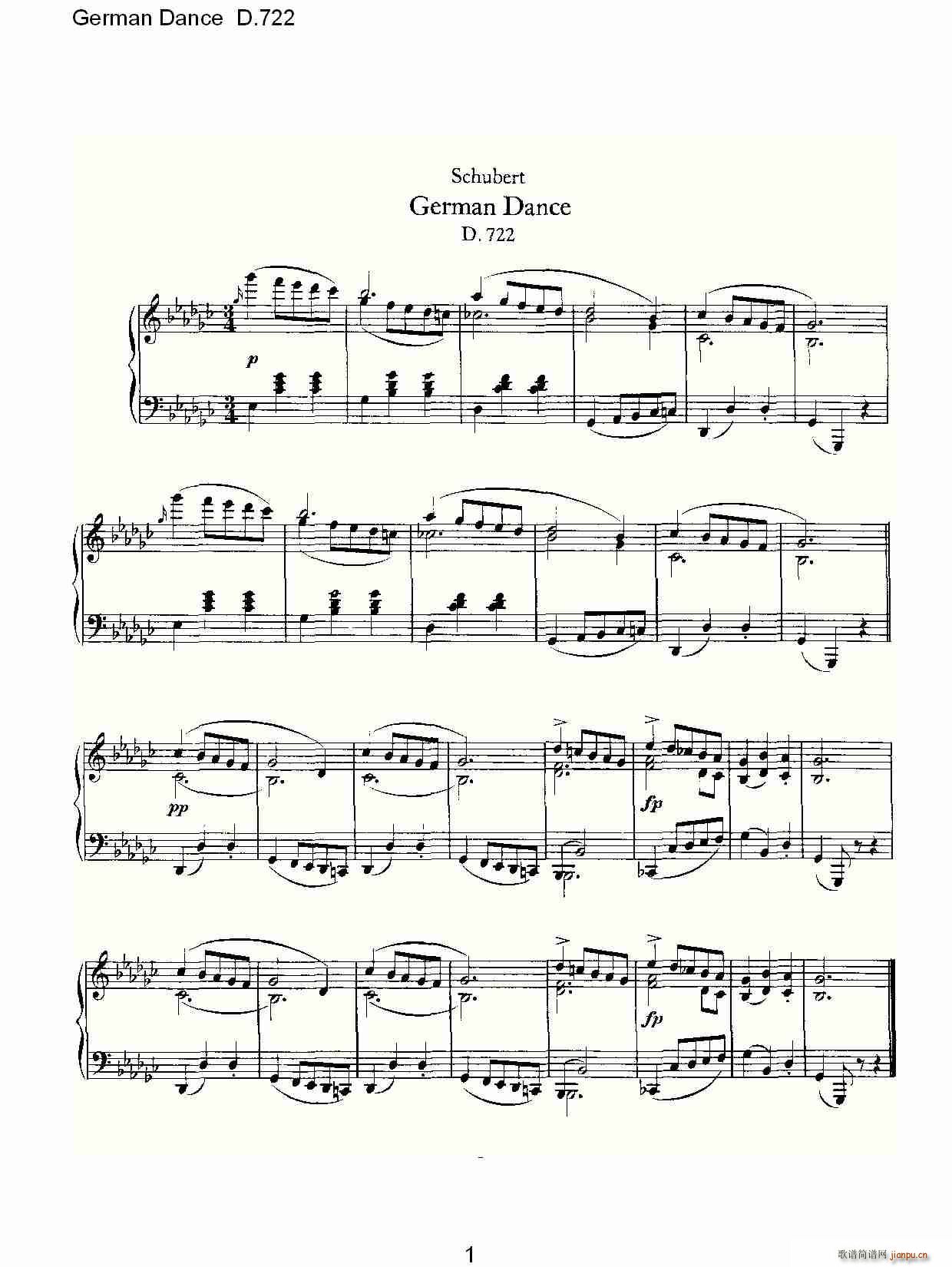 German Dance D.722(ʮּ)1