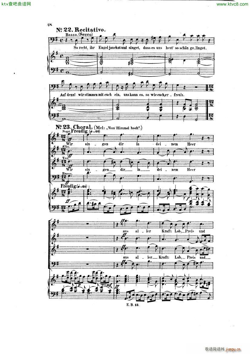 Bach JS BWV 248 Christmas Oratorio No 19 23(V)12