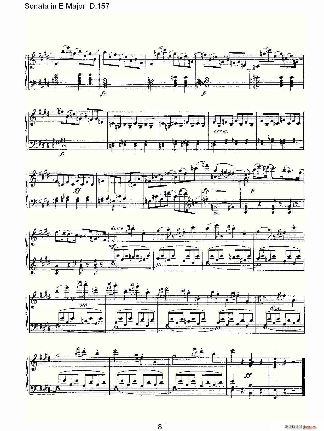 Sonata in E Major D.157(ʮּ)8