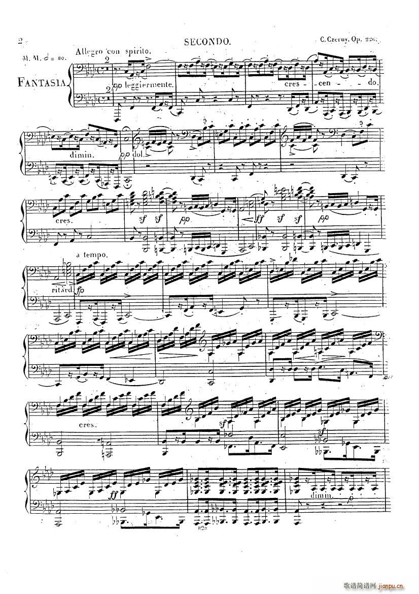 Czerny op 226 Fantasie f Moll 4H(V)1