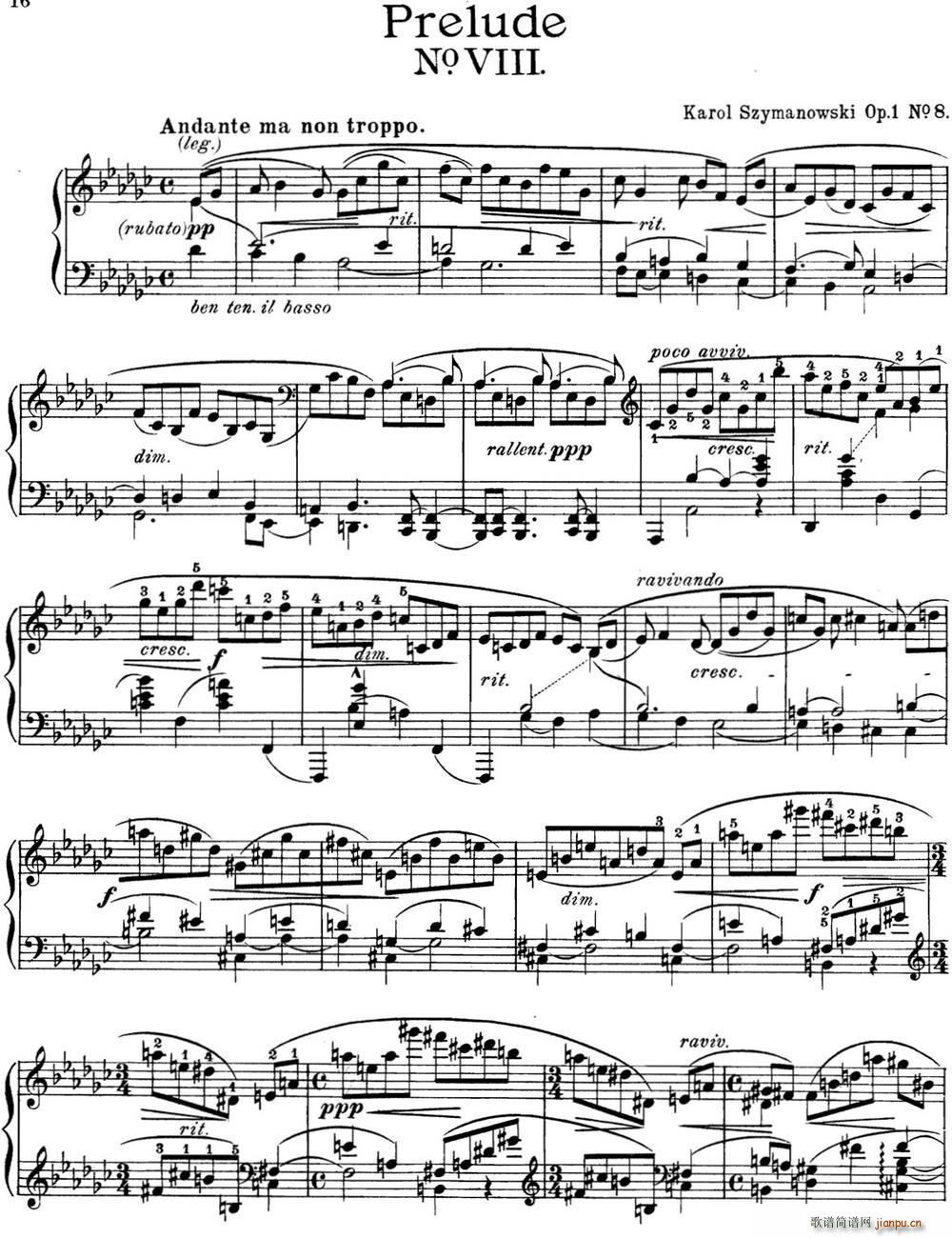 ϣZ˹ 9ǰ Op 1 No 8(V)1