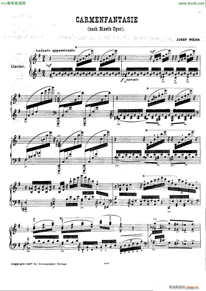 Bizet Weiss Carmen fantasie(V)1