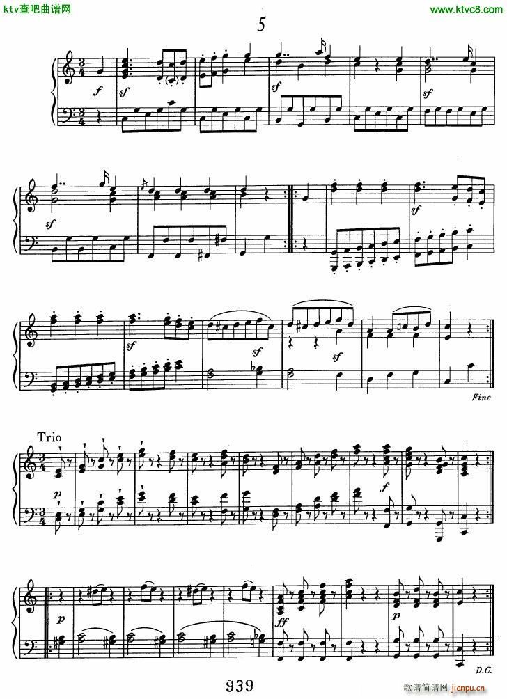 Beethoven WoO 7 12 Minuets(V)5