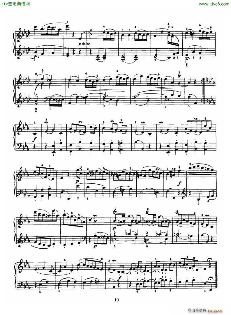 Haydn Piano Sonata No 38 In Eb(V)10