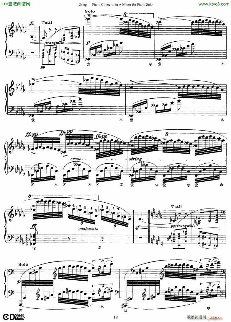 Grieg Piano Concerto solo arr 2 byGrieg(V)18
