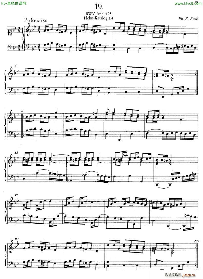 Bach JS BWV Anh125 Polonaise(V)1