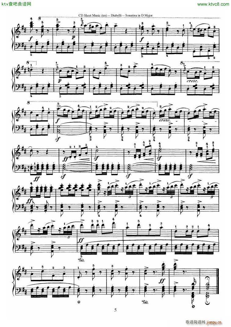Diabelli Sonatinas Op 168 No 1 7 34P(V)23