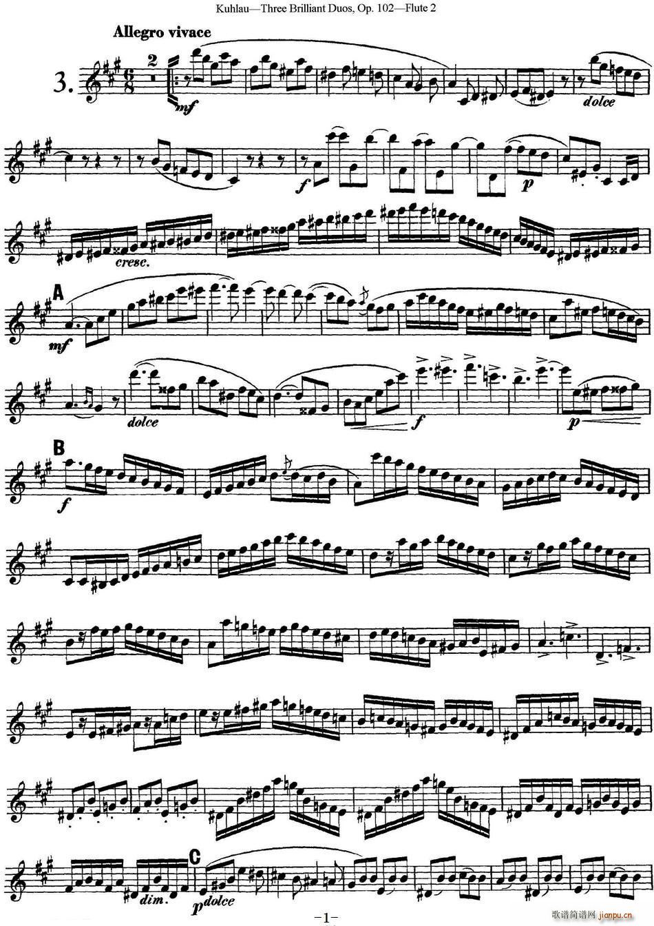 LѶྚ(x)OP 102 Flute 2 NO 3(ѺV)1