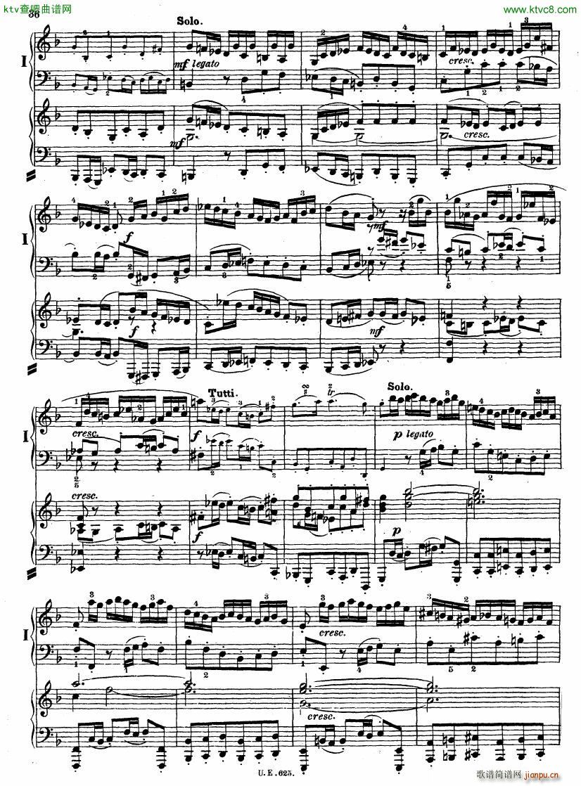 Bach JS BWV 1052 Keyboard Concerto in d ed R ntgen(V)37