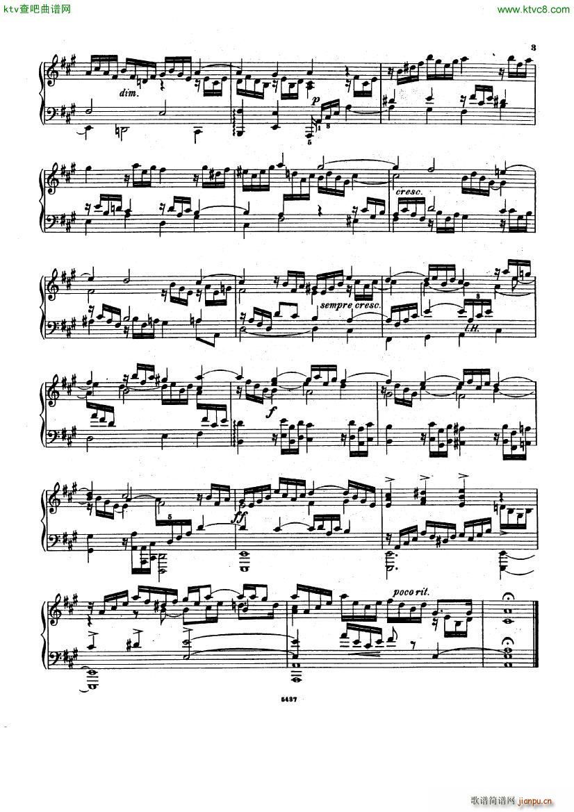Bach D Albert Prelude and fugue in a major(V)3
