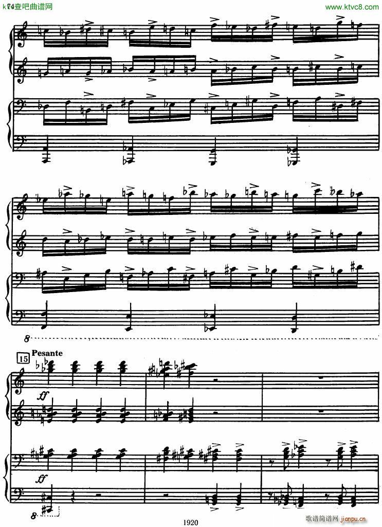 Honegger Symphony No 3 Liturgicheskaya 2 pianos (V)12