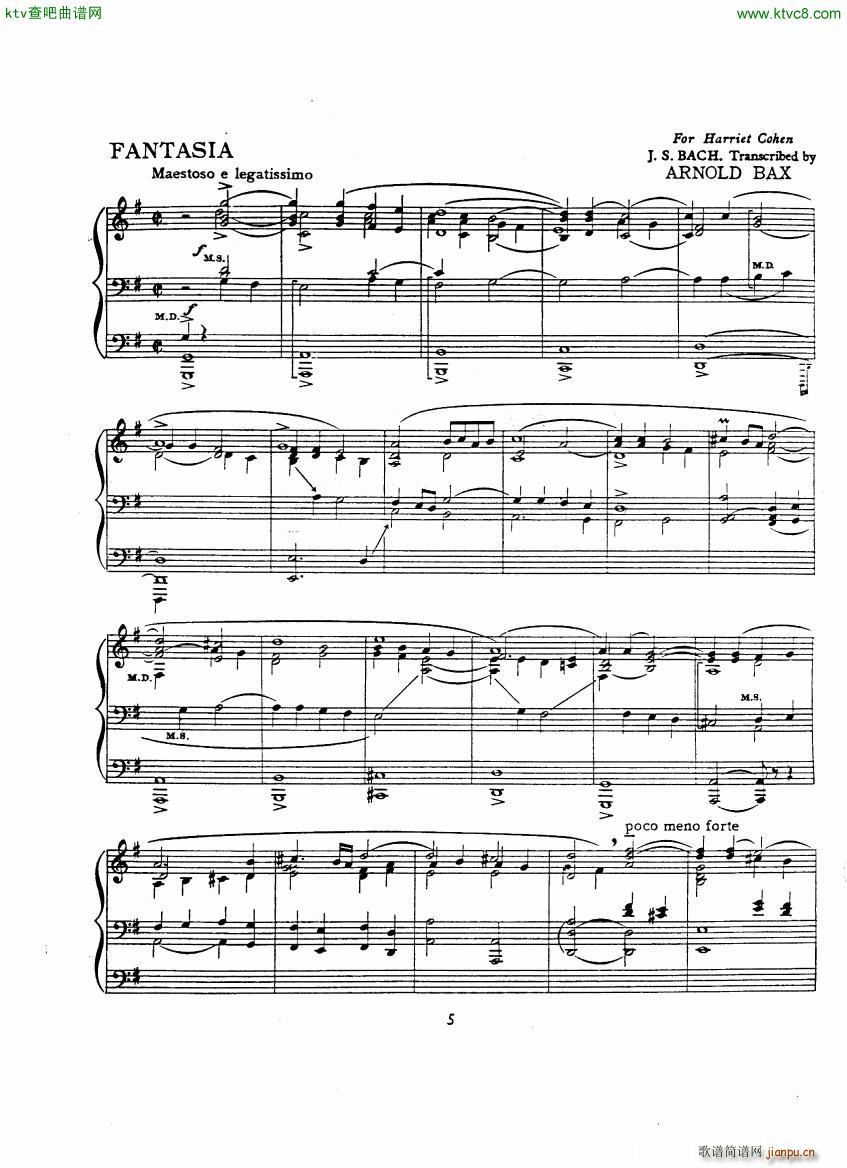 Bach JS A transcription book for Harriet Cohen(V)7