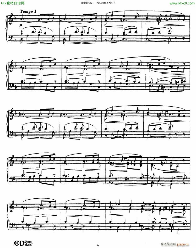 Balakirev Nocturne No 3(V)6