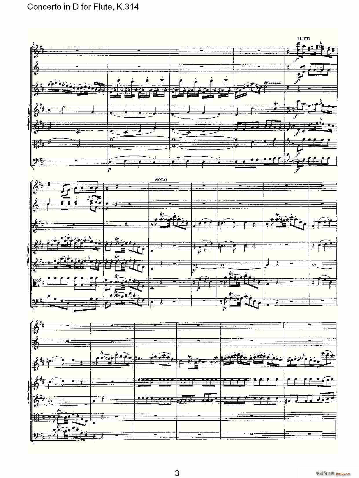 Concerto in D for Flute, K.314(ѺV)3