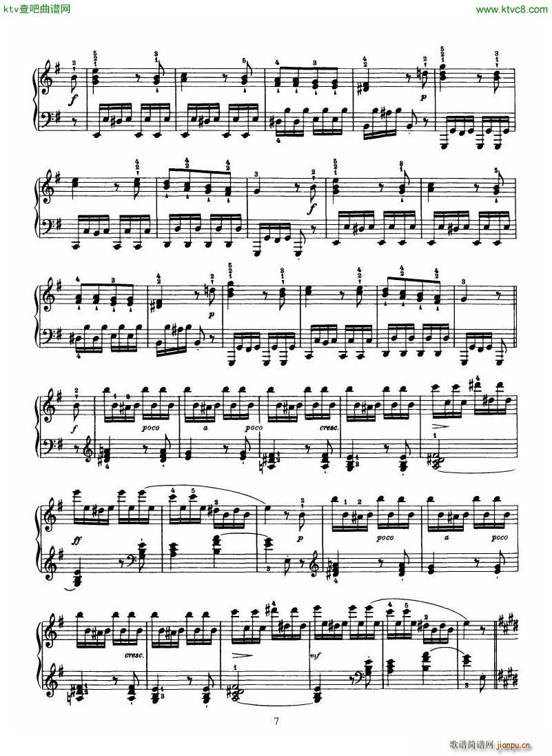 Haydn Piano Sonata No 31 In E(V)7