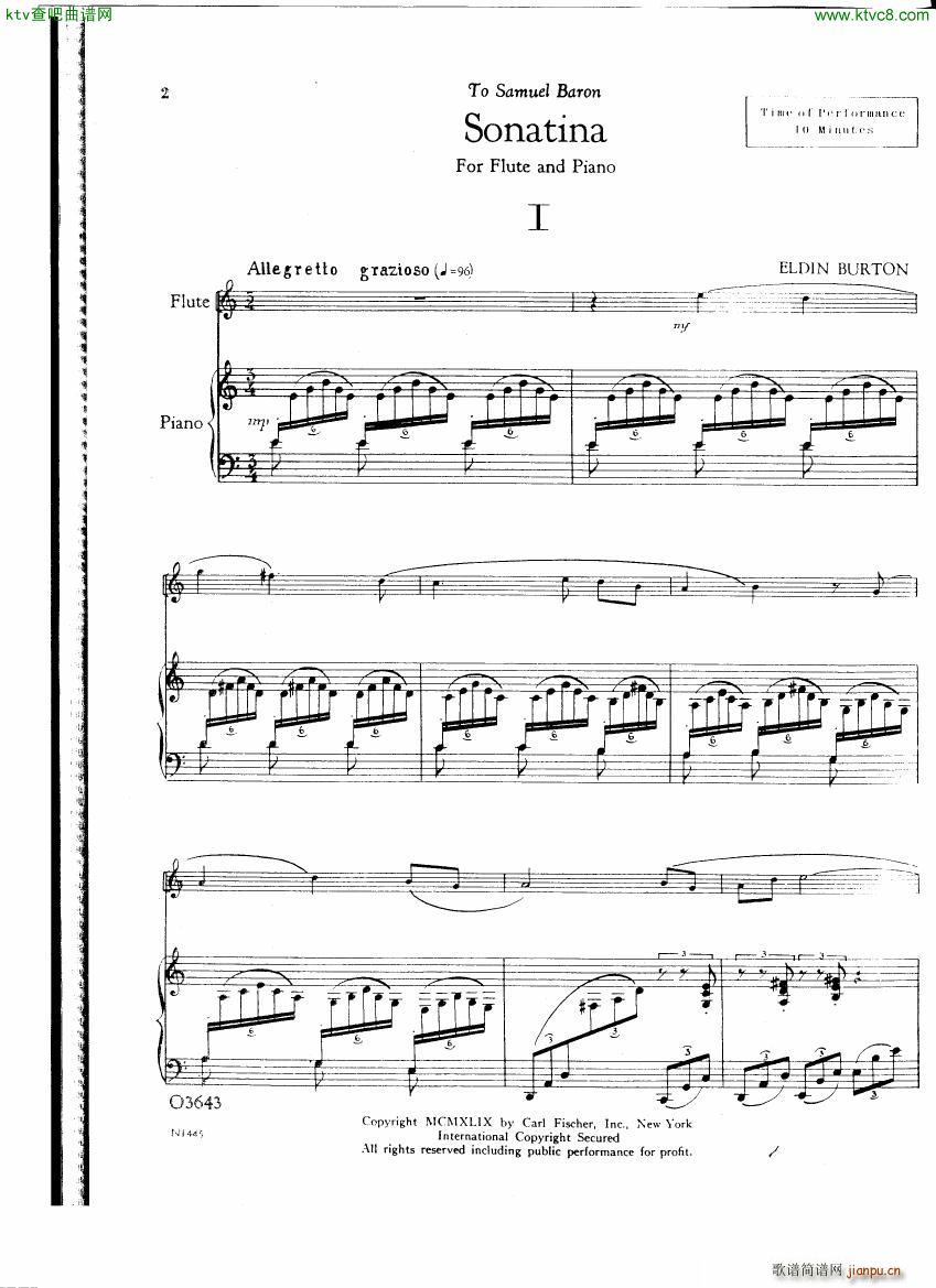 Burton E Flute sonatina score(V)1
