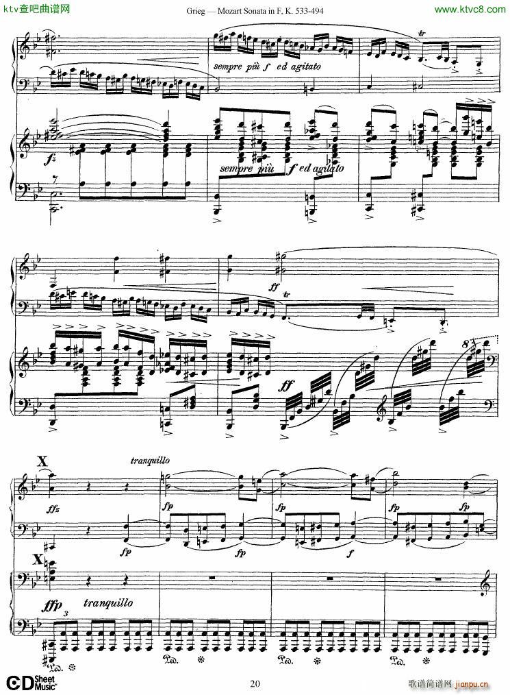 Grieg Sonata K 533 Mozart 2nd Piano Grieg(V)20