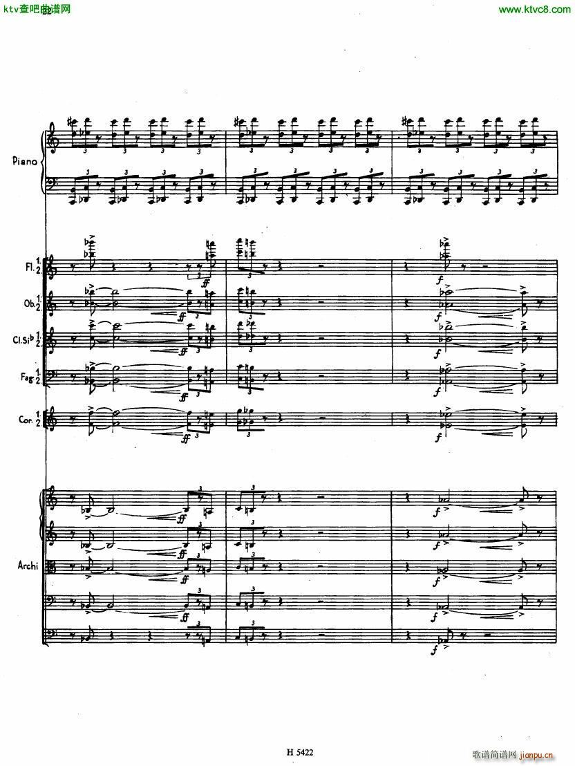 Fiser concerto da camera for piano full score(V)20
