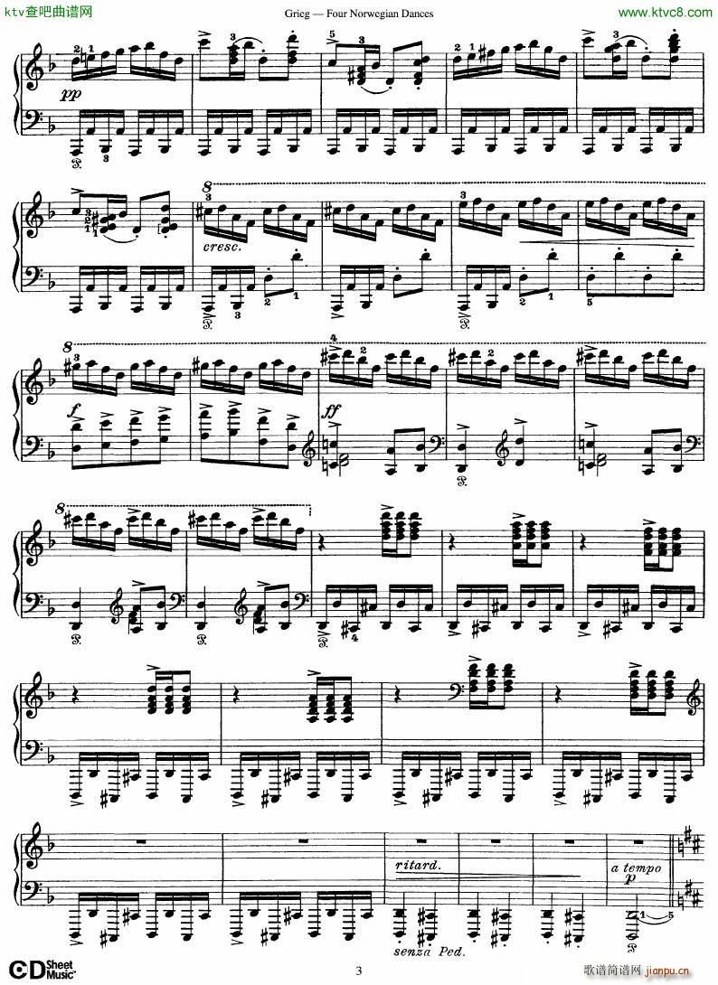 Grieg Four Norwegian Dances(V)3