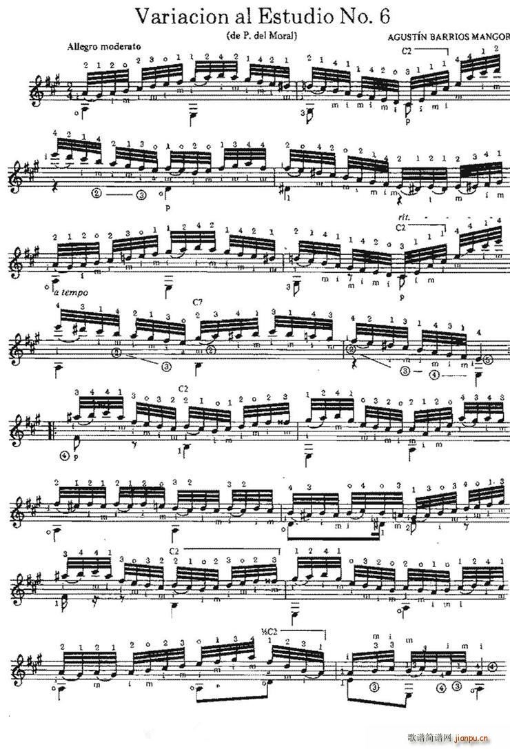 Variacion al Estudio No 6 ŵ伪(V)1