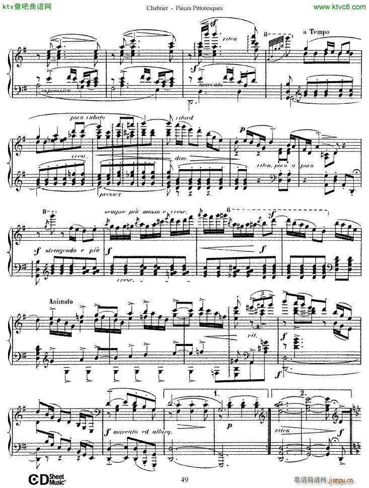 Chabrier Pices Pittoresques 7 10(V)20