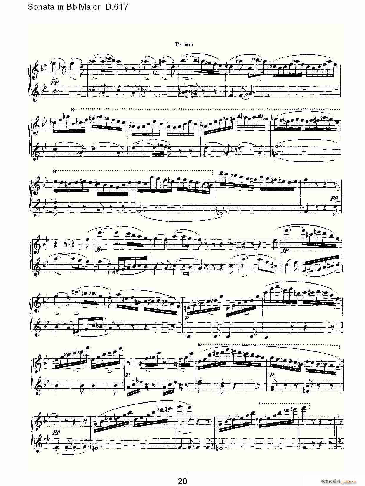 Sonata in Bb Major D.617(ʮּ)20