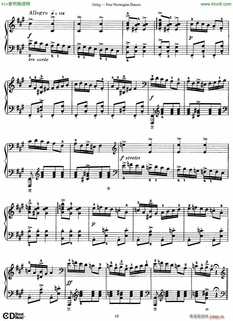 Grieg Four Norwegian Dances(V)10