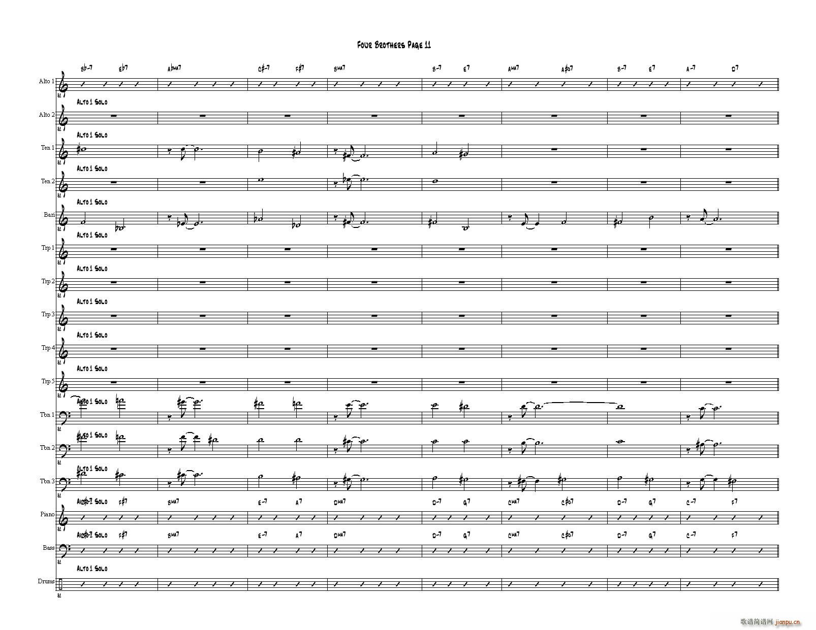 Four Brothers Big Band score(V)11