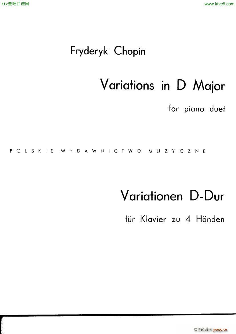 Chopin ekier variations in D(V)1